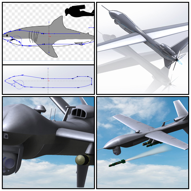 3D Military Drone Concept  Design