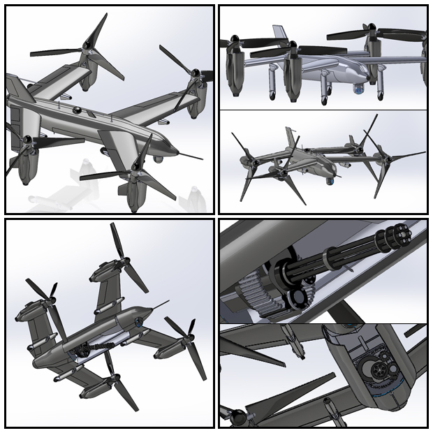 Gatling VTOL Drone Concept