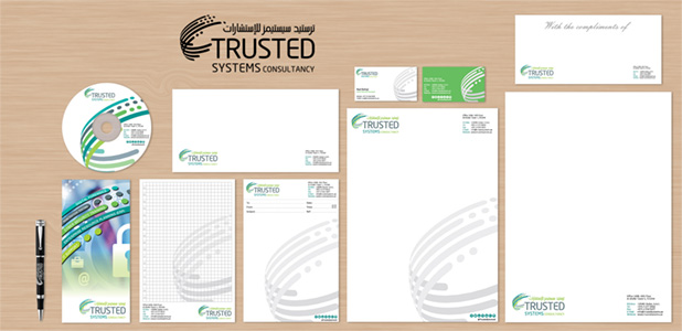 Trusted Systems Consultancy (Corporate Identity Design, Dubai, UAE)