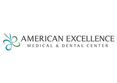 AEMDC American Excellence Medical and Dental Center (logo design - Dubai, UAE)